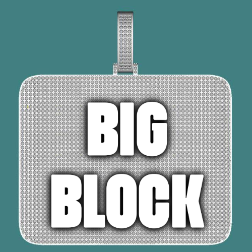 CUSTOM LETTER NECKLACE 3D BIG SQUARE
