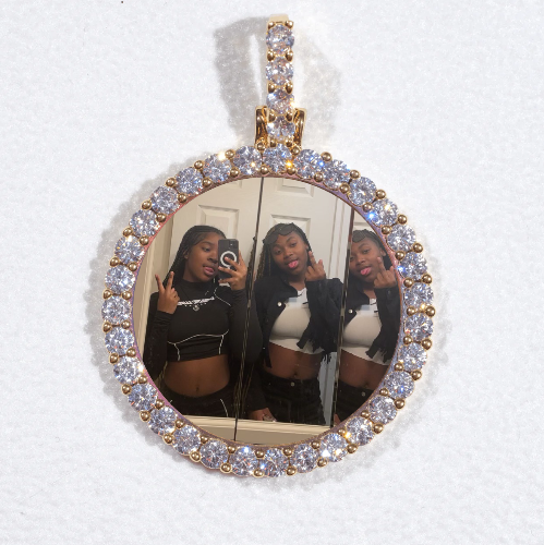 3D CIRCLE CUSTOM PICTURE PENDANT SMALL SIZE