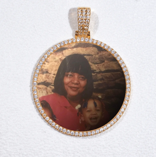 MEDIUM 3D CIRCLE CUSTOM PICTURE PENDANT