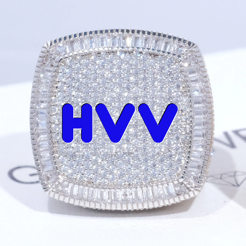 CUSTOM LETTER 3D ICED RING