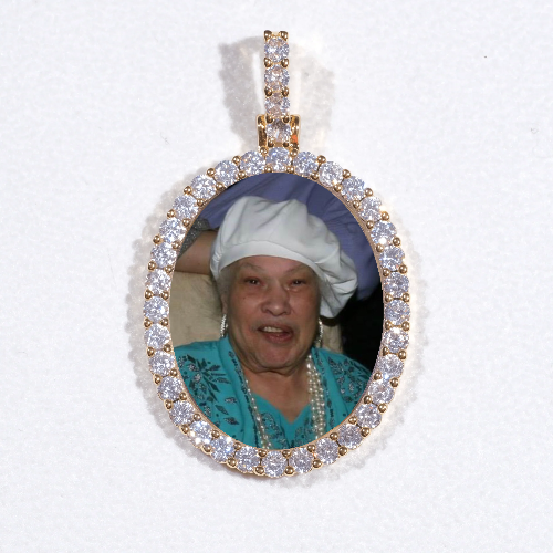 3D Oval Custom Picture Pendant