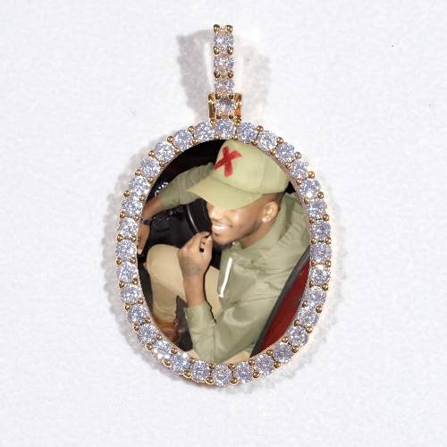 3D Oval Custom Picture Pendant