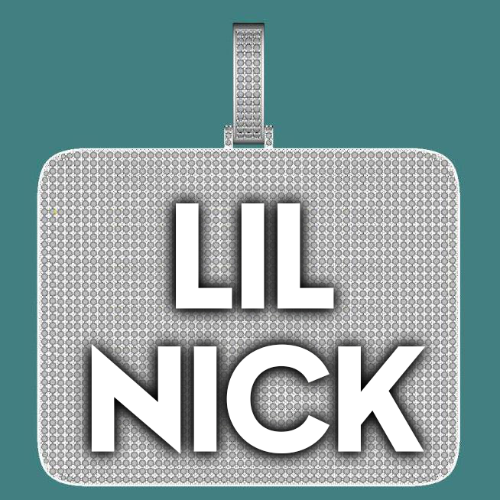 CUSTOM LETTER NECKLACE 3D BIG SQUARE