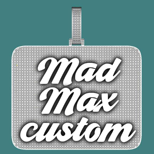 CUSTOM LETTER NECKLACE 3D BIG SQUARE