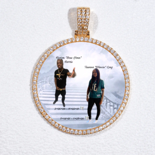 MEDIUM 3D CIRCLE CUSTOM PICTURE PENDANT