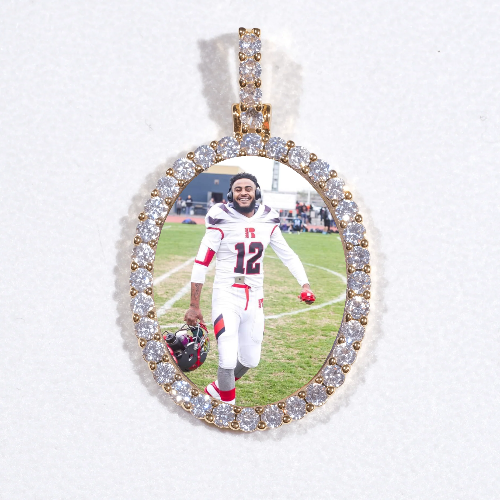 3D Oval Custom Picture Pendant