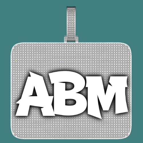 CUSTOM LETTER NECKLACE 3D BIG SQUARE