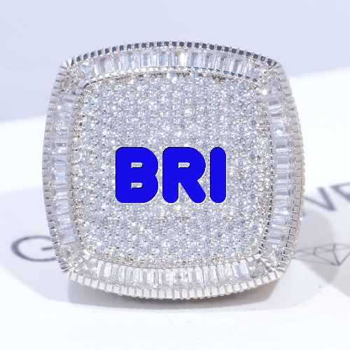 CUSTOM LETTER 3D ICED RING