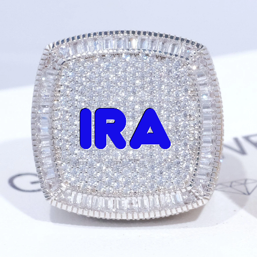 CUSTOM LETTER 3D ICED RING