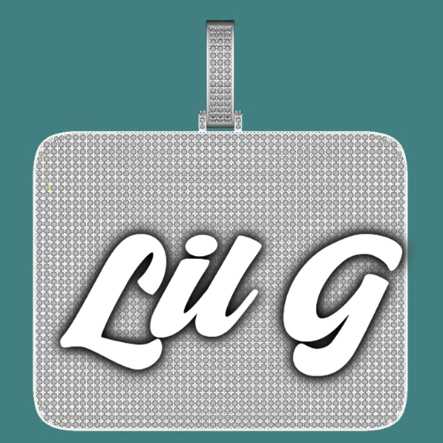 CUSTOM LETTER NECKLACE 3D BIG SQUARE