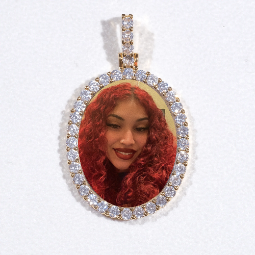 3D Oval Custom Picture Pendant