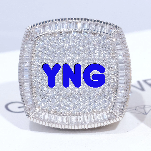CUSTOM LETTER 3D ICED RING