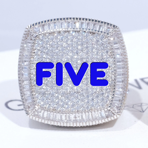 CUSTOM LETTER 3D ICED RING