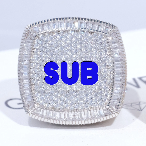 CUSTOM LETTER 3D ICED RING