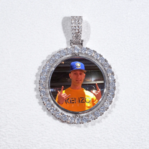 3D Spinning 2-Faced Custom Picture Pendant