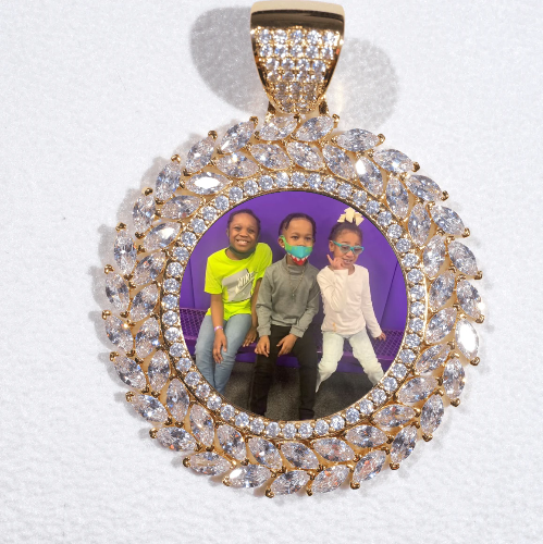 Large 3D Wheat Ear Custom Picture Pendant
