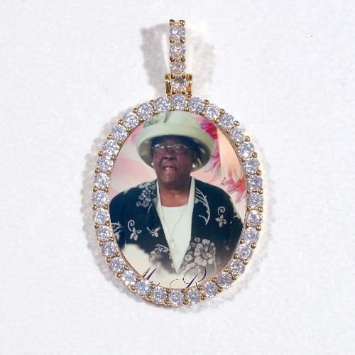 3D Oval Custom Picture Pendant