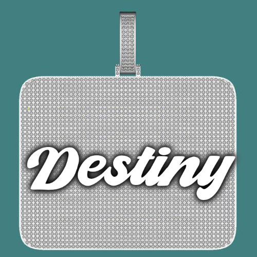 CUSTOM LETTER NECKLACE 3D BIG SQUARE