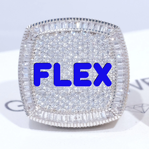 CUSTOM LETTER 3D ICED RING