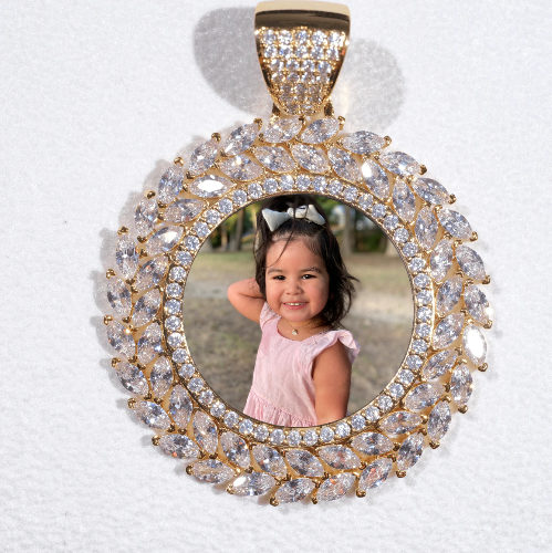 Large 3D Wheat Ear Custom Picture Pendant
