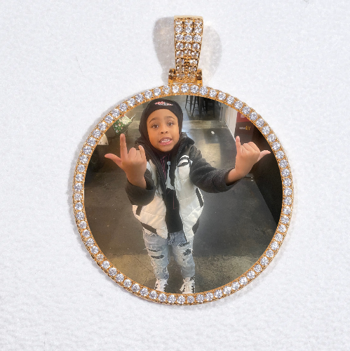 MEDIUM 3D CIRCLE CUSTOM PICTURE PENDANT