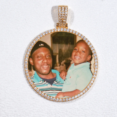 MEDIUM 3D CIRCLE CUSTOM PICTURE PENDANT