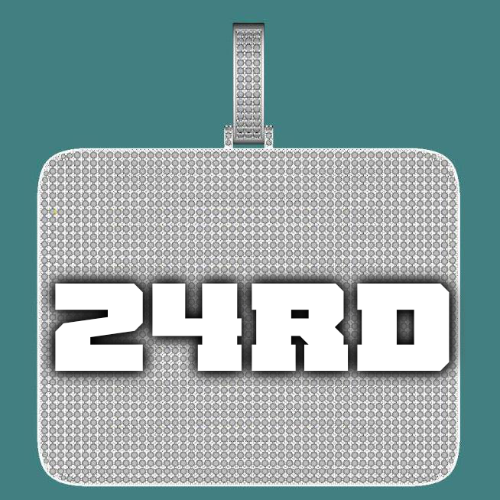 CUSTOM LETTER NECKLACE 3D BIG SQUARE