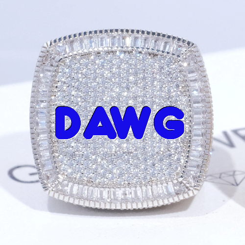 CUSTOM LETTER 3D ICED RING
