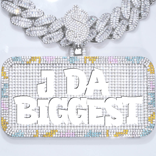 CUSTOM LETTER NECKLACE 3D COLORFUL SQUARE