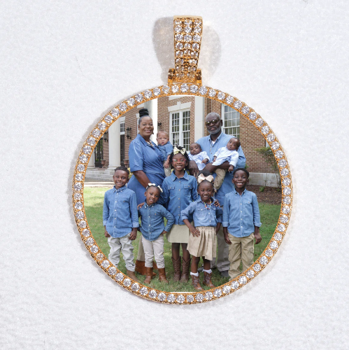 MEDIUM 3D CIRCLE CUSTOM PICTURE PENDANT