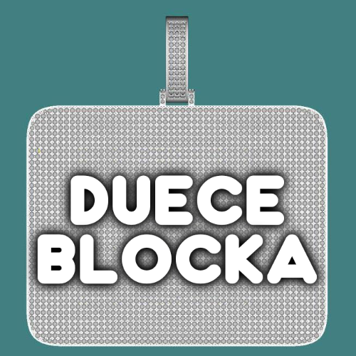 CUSTOM LETTER NECKLACE 3D BIG SQUARE