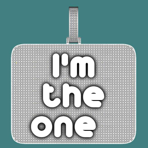 CUSTOM LETTER NECKLACE 3D BIG SQUARE