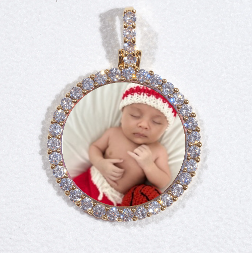 3D CIRCLE CUSTOM PICTURE PENDANT SMALL SIZE