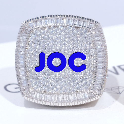 CUSTOM LETTER 3D ICED RING