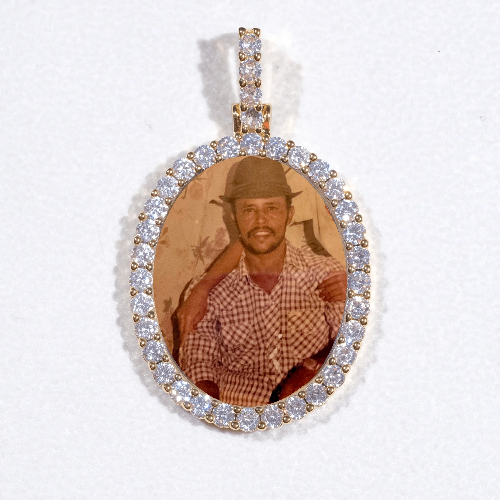 3D Oval Custom Picture Pendant