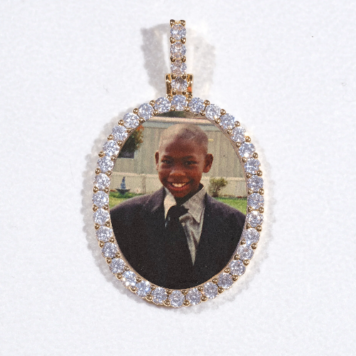 3D Oval Custom Picture Pendant