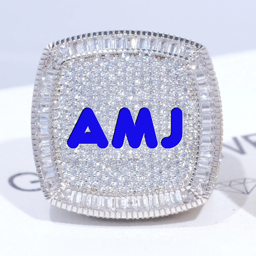 CUSTOM LETTER 3D ICED RING