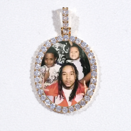 3D Oval Custom Picture Pendant