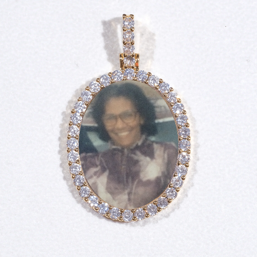 3D Oval Custom Picture Pendant