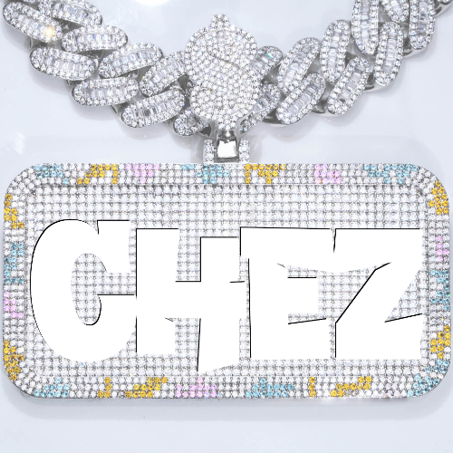 CUSTOM LETTER NECKLACE 3D COLORFUL SQUARE