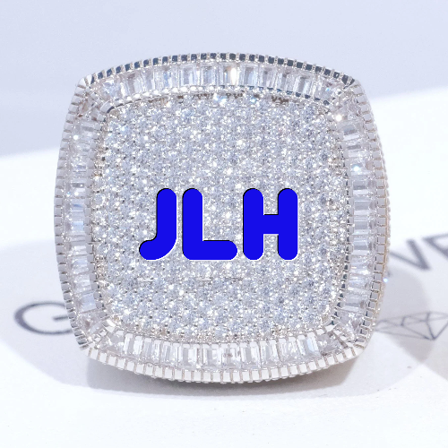 CUSTOM LETTER 3D ICED RING