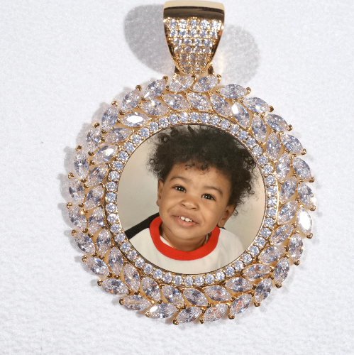 Large 3D Wheat Ear Custom Picture Pendant