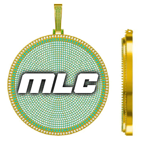 CUSTOM LETTER NECKLACE 3D BIG DISC
