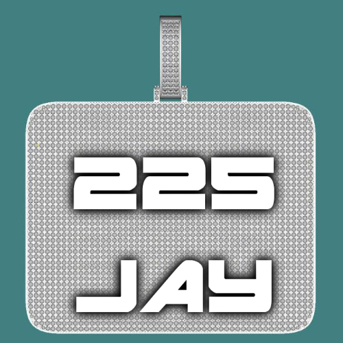 CUSTOM LETTER NECKLACE 3D BIG SQUARE