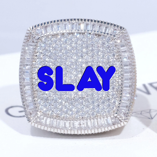 CUSTOM LETTER 3D ICED RING