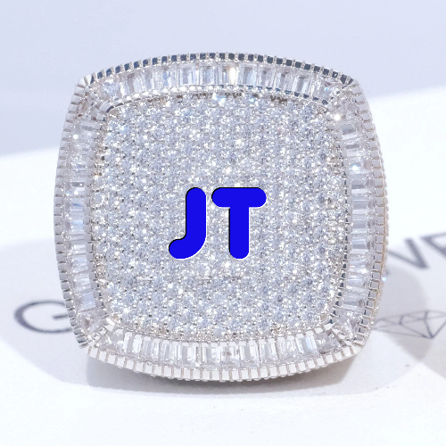 CUSTOM LETTER 3D ICED RING