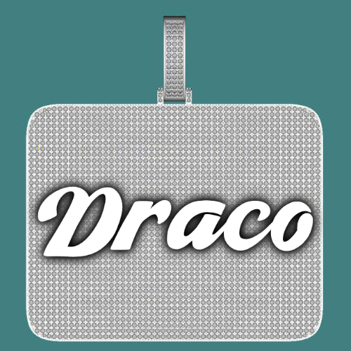 CUSTOM LETTER NECKLACE 3D BIG SQUARE