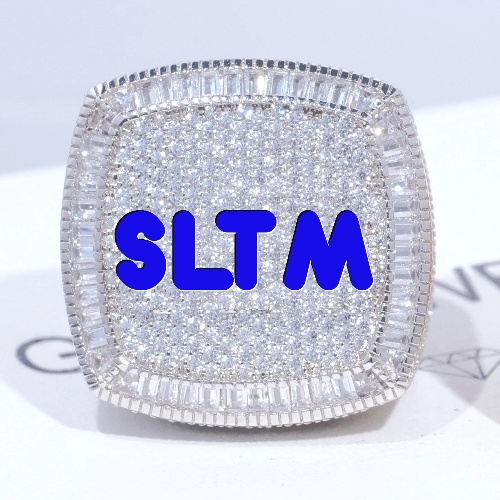 CUSTOM LETTER 3D ICED RING