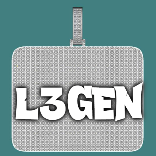 CUSTOM LETTER NECKLACE 3D BIG SQUARE