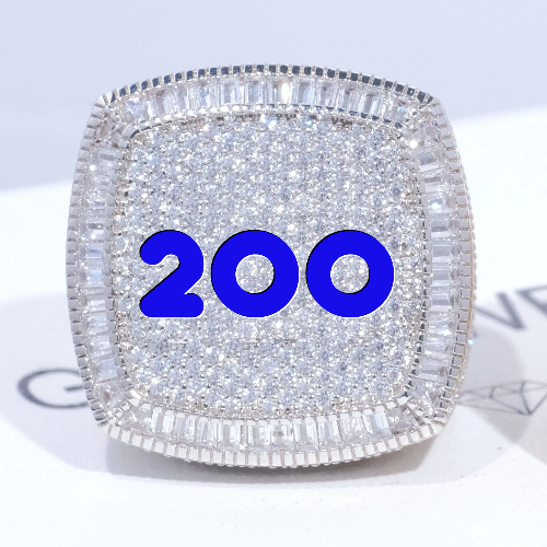 CUSTOM LETTER 3D ICED RING